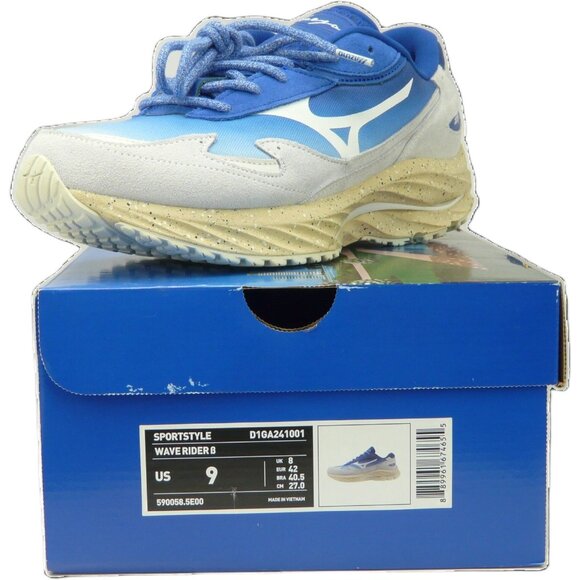 Mizuno Wave Rider Beta Hiroshi Nagai D1GA241001 Men\'s Blue White Sand Beige US 9 main image 10
